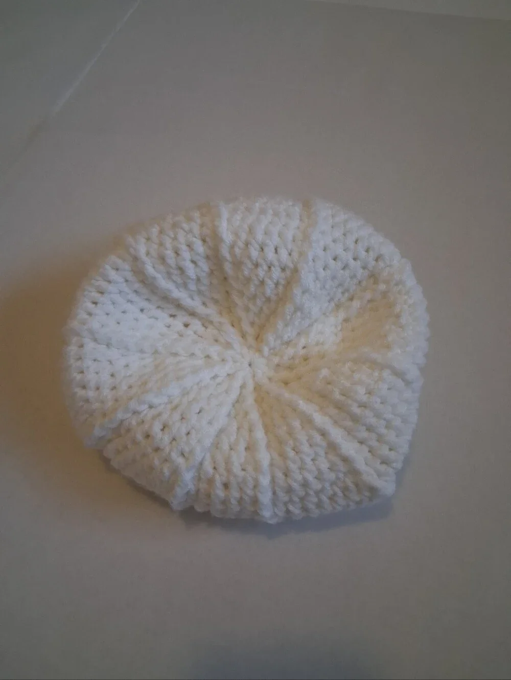 Handmade Chunky Knit Beanie - White